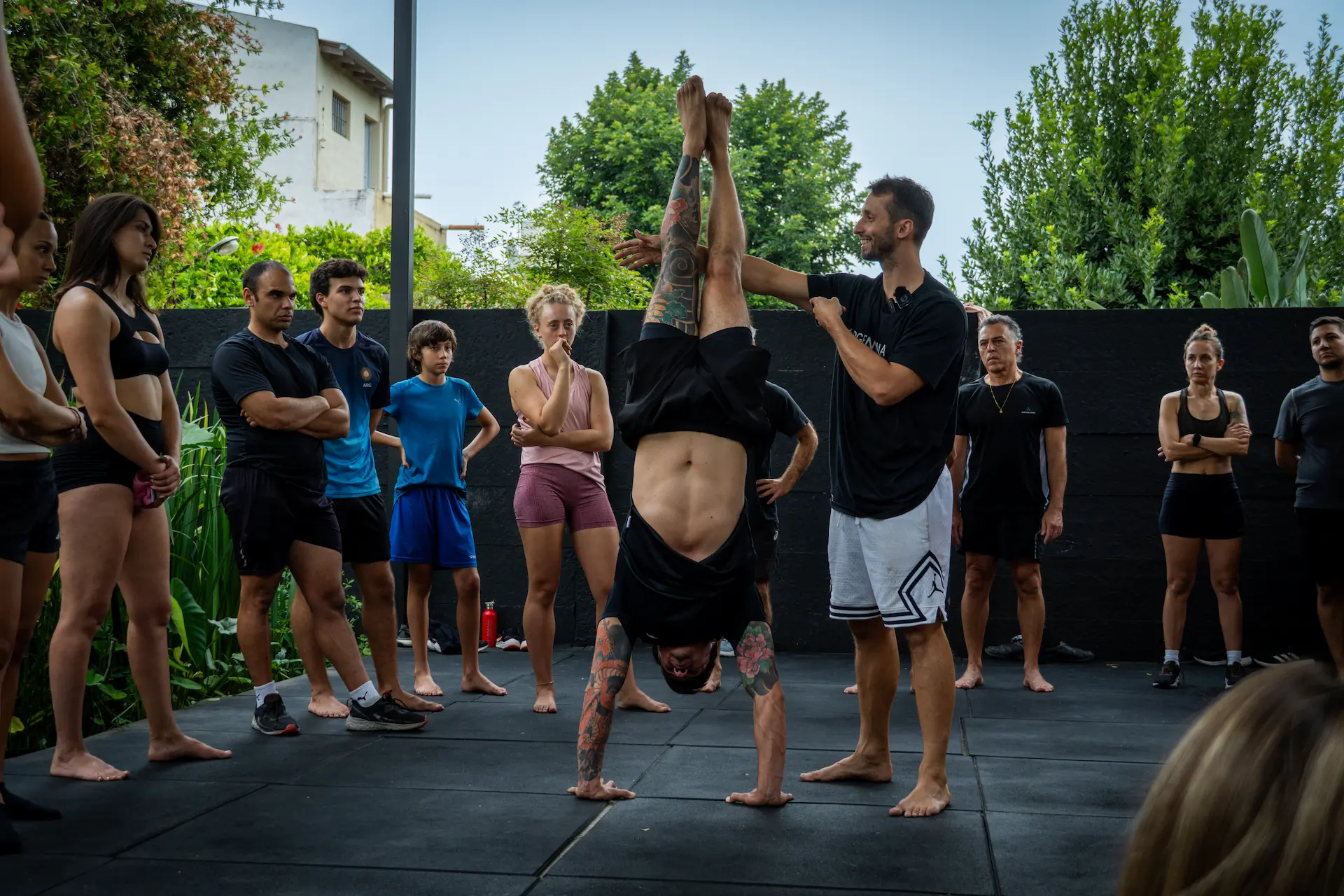 Martín Fiasche en práctica de movimiento